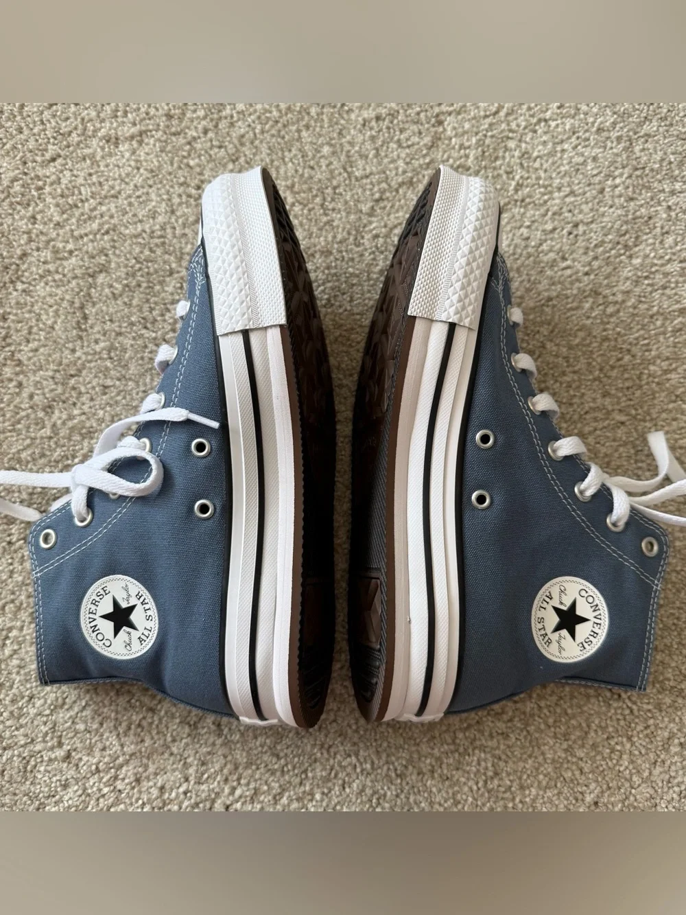 Converse Chuck Taylor All Star EVA Platform Sneakers Kids 5.5 Women’s 7 Blue